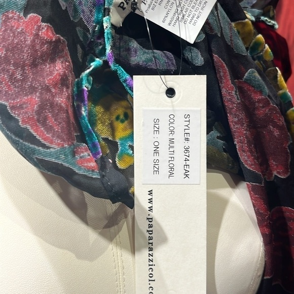 Nylon viscose rose, patterned kimono see-through - Picture 10 of 10